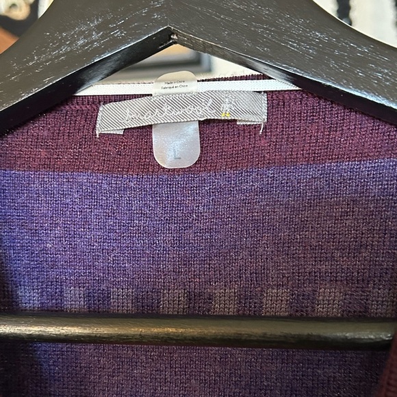 Smartwool Camp House Wrap Wool Sweater in Berry Colors Size Large - Picture 3 of 7